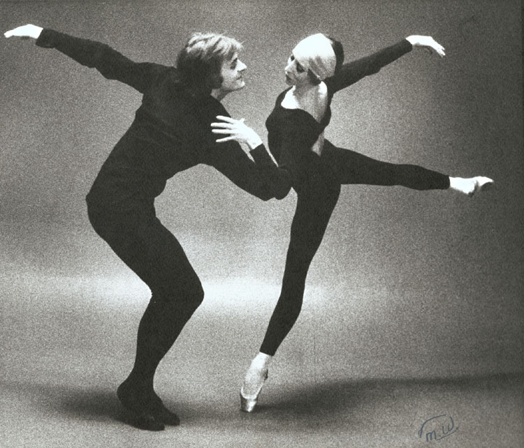 Natalia Makarova and Mikhail Baryshnikov studio rehearsal photo max waldman