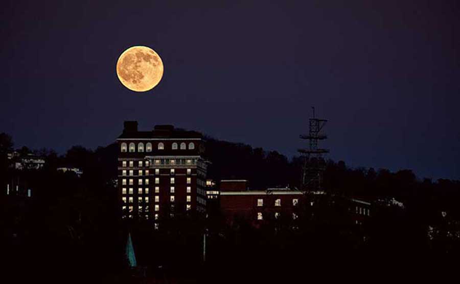 Moon over Asheville
